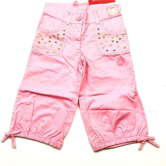 NWT Gymboree Girl Sequin Pocket Capri & Stripe Sunflower Tank - Picture 2 of 7